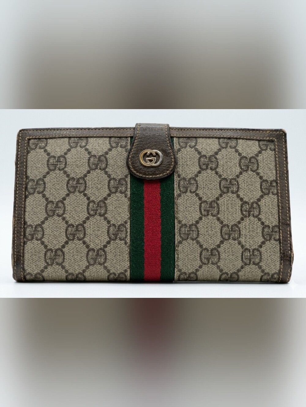 Vintage Gucci GG Canvas  Trifold Wallet